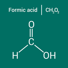 chemical structure of Formic acid (CH2O2)