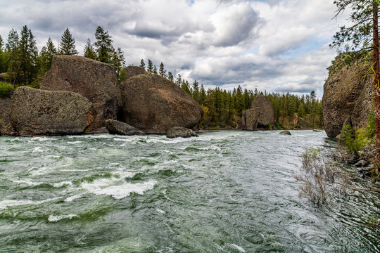 Spokane River at Riverside State Park, Nine Mile Falls, Washington.