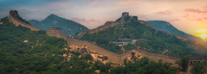 Vue sur la grande muraille de Chine