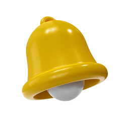 Notification bell 3d icon for social media