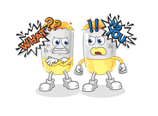 cigarette arguing each other cartoon vector