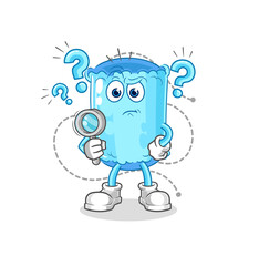 bolster pillow searching illustration. character vector