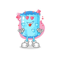 bolster pillow fallin love vector. cartoon character