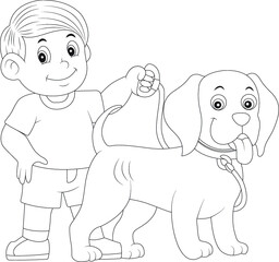 Funny ddog coloring page for kids