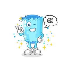 bolster pillow agree mascot. cartoon vector