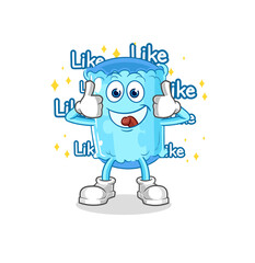 bolster pillow give lots of likes. cartoon vector