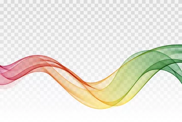 Fotobehang Wave vector element with colorful gradient lines. Curve flow motion illustration, vector lines, modern background design. © lesikvit