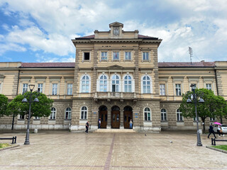 Fototapeta premium Gymnasium Smederevo or Smederevo's gymnasium building / Gimnazija Smederevo ili zgrada Smederevske gimnazije, Serbia (Srbija)
