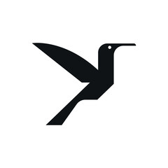 Hummingbird modern logo design icon vector.