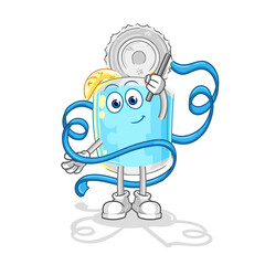 canned fish Rhythmic Gymnastics mascot. cartoon vector