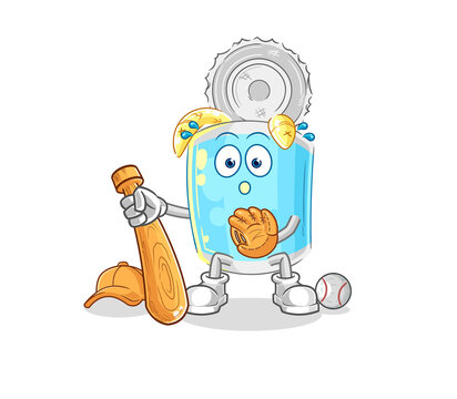 recommend clip art: canned fish baseball Catcher cartoon. cartoon mascot vector