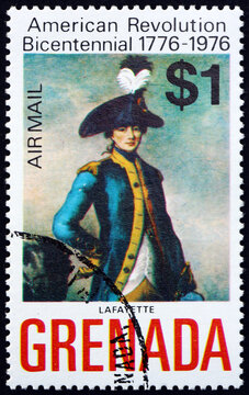 Postage stamp Grenada 1975 Marquis de Lafayette