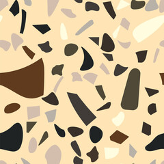 Terrazzo flooring vector seamless pattern. Graphic modern pattern.  Vector illustration.