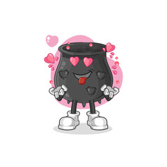 cauldron fallin love vector. cartoon character