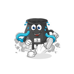cauldron runner character. cartoon mascot vector