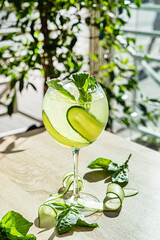 summer cocktails on the table