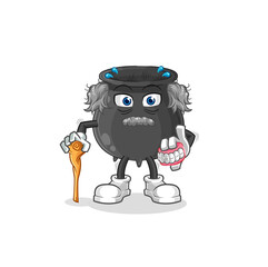 cauldron white haired old man. character vector