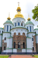 Fototapeta na wymiar Orthodox Christian church on the territory of the Lavra of St. Sophia of Kyiv, a UNESCO monument. Kyiv, Ukraine.