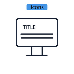  title icons  symbol vector elements for infographic web