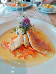 zander fillet with rice