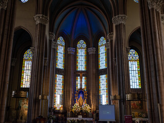 Obraz premium Interior of the Church, front view
