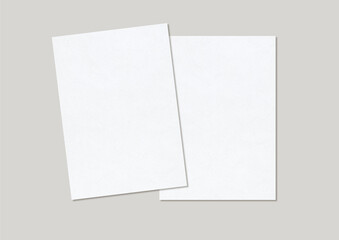 Paper document mockup design simple