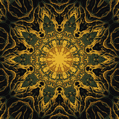 Colorful repeating floral ornate mandala pattern background design