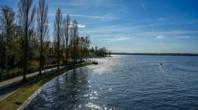 Blick auf die "Caputher Gemünde" und den Schwielowsee im Frühling