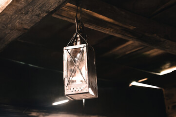 Bat lamp in the hold of a ship