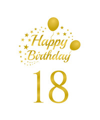 Happy birthday card - eighteen © Paweł Żmich