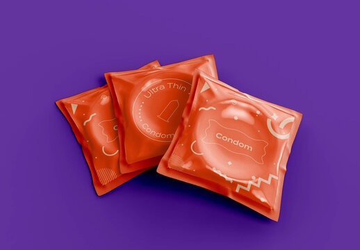 Three Condom Mockup