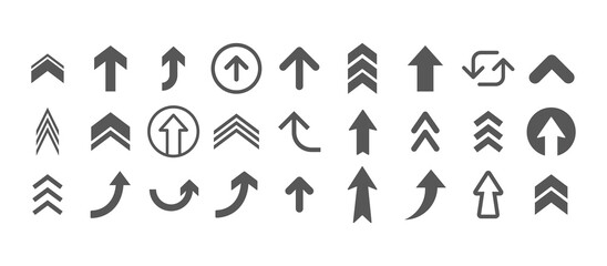 Arrow vector icons. Vector arrows.