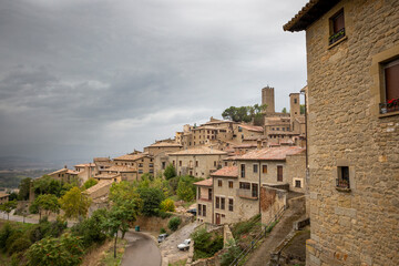 Fototapeta na wymiar a view over Sos del Rey Católico historic town, Cinco Villas comarca, province of Zaragoza, Aragon, Spain