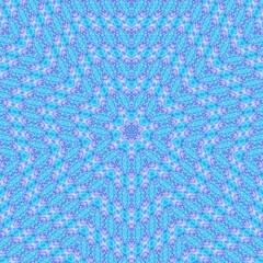 Blue and violet Mandala watercolor kaleidoscope pattern. Hand drawn abstract background. Decorative tile textile print element.