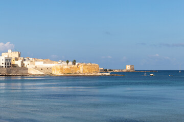 Fototapeta na wymiar Village on the island of Sicily, by the sea
