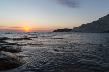 Obraz premium Sunset in Sicily in the Stair of the Turk