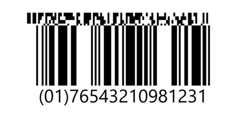 Linear vector bar code template. Barcode pattern.
