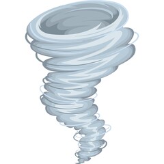 Tornano, Hurricane icon. Cartoon destructive tornado, whirlwind or climate threat vector illustration.