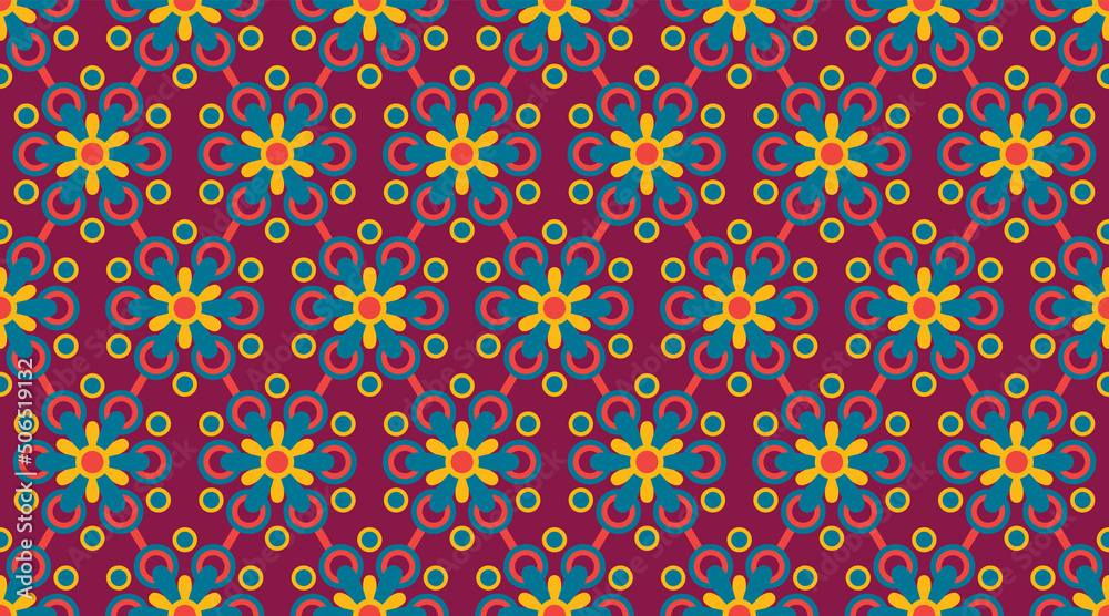 Wall mural minimal geometric texture seamless pattern. repeating simple geometrical shapes modern background.