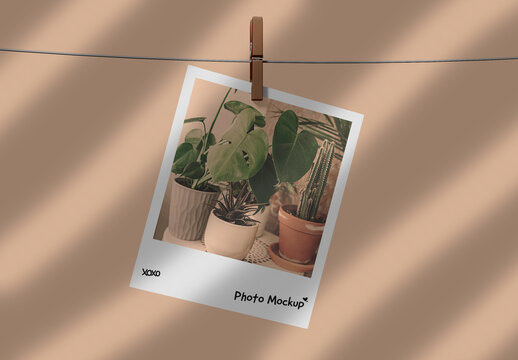 Hanging Photo Mockup