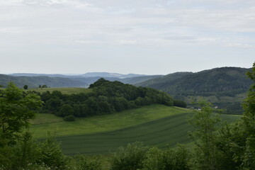 Fototapeta premium Blick aufs Weserbergland