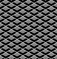 Abstract seamless geometric black and white pattern.