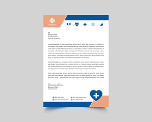 Multipurpose Medicine Letterhead Design Template. Doctor, Hospital, Pharmacy, clinic and Healthcare Print Ready Letterhead. Medical Letterhead Design. Doctor Prescriptions Pad Design. Stationery