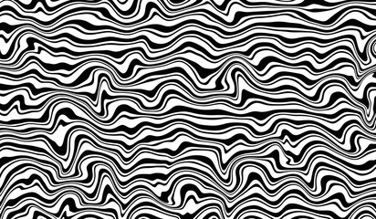 Vector optical illusion with black and white lines