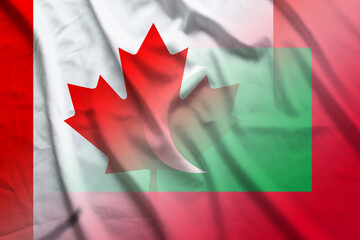 Canada and Maldives political flag international contract MDV CMR