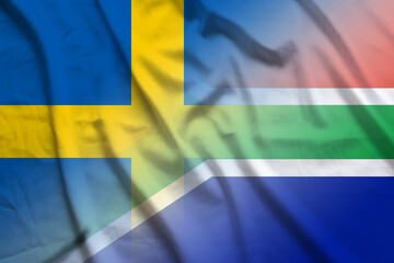 Sweden and South Africa national flag transborder negotiation ZAF SWE
