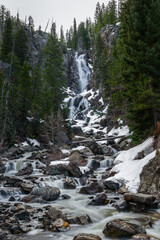 Fish Creek Falls in Steamboat Springs, Colorado in early spring