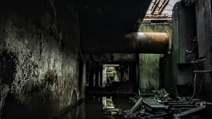 Naklejka na ściany i meble old abandoned factory