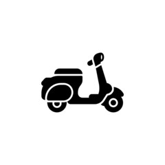 scooter vector icon. transportation and vehicle icon solid style. perfect use for icon, logo, illustration, website, and more. icon design solid style