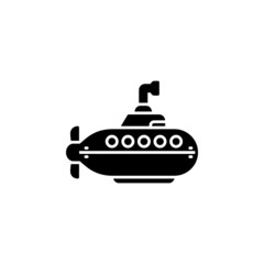 submarine vector icon. transportation and vehicle icon solid style. perfect use for icon, logo, illustration, website, and more. icon design solid style